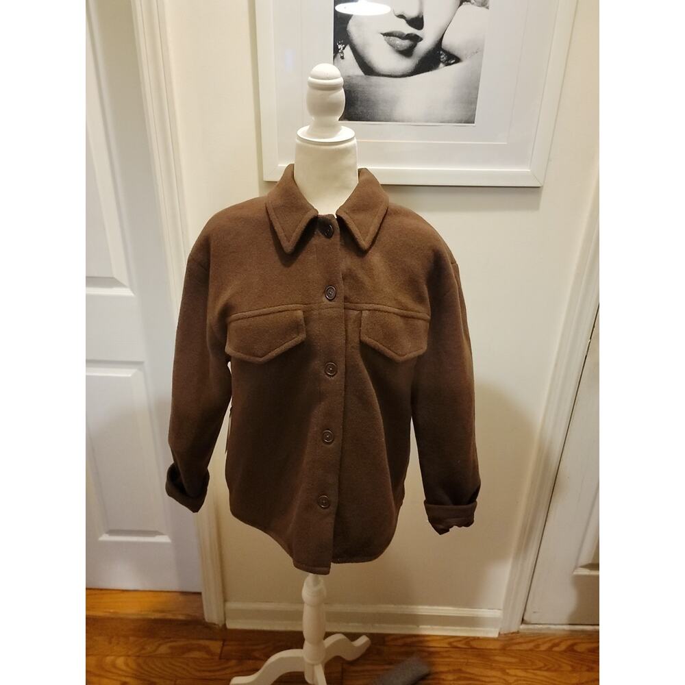 NWT Sunday Best Brown Jacket Made With Polyester Size S $198